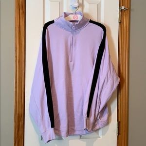Lavender Half Zip Pull Over